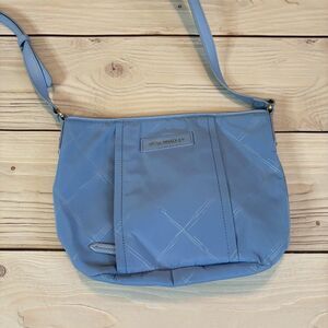 Vera Bradley Preppy Poly Crossbody Purse Sky Blue Retired
